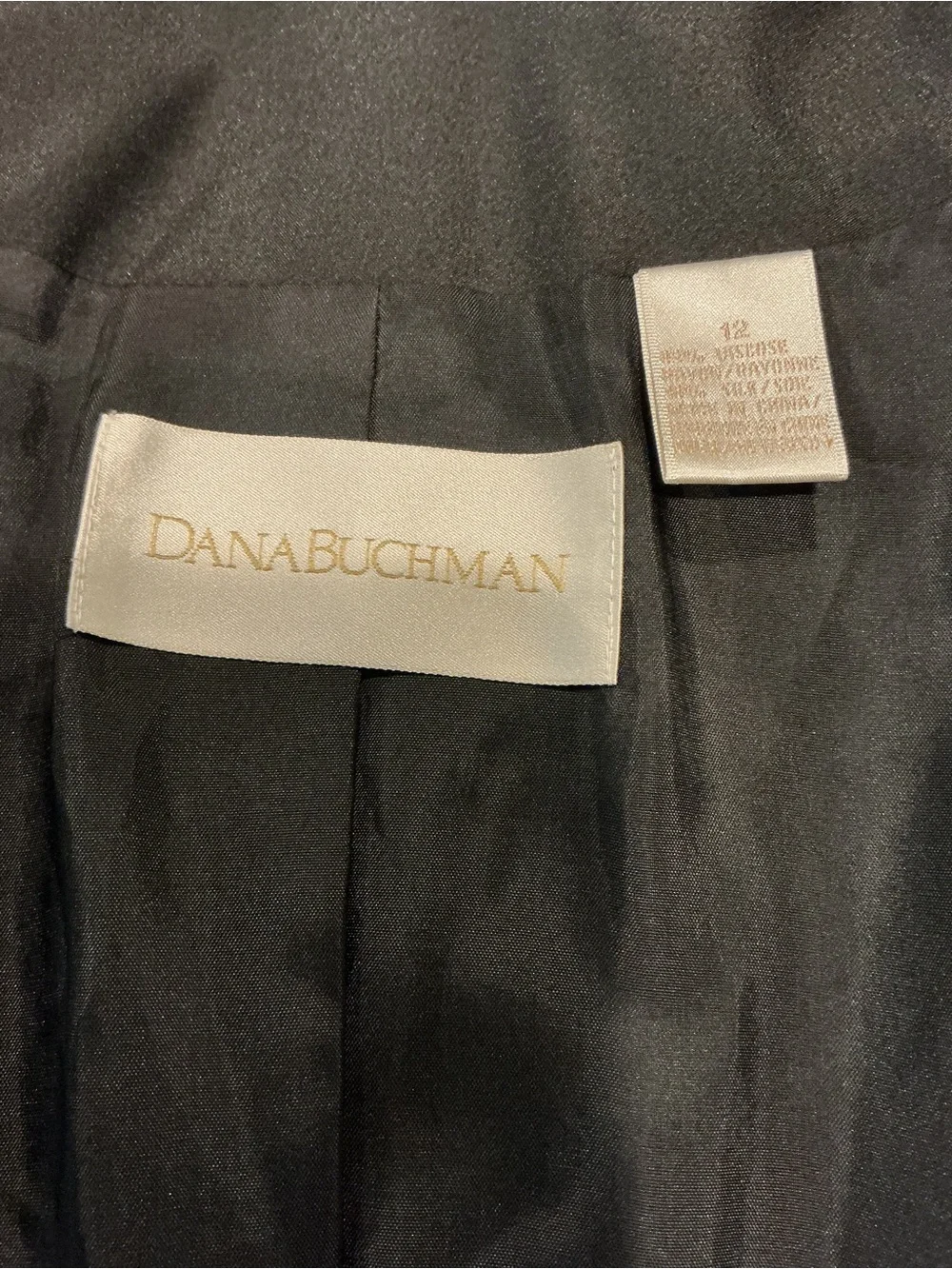 Dana Buchman Black Velvet Blazer Size 12 Elegant Career Jacket - Picture 7 of 7